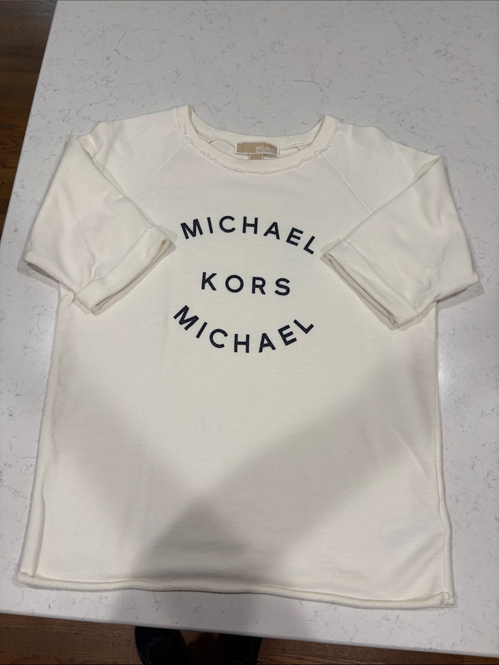 Michael Kors Cream Short-Sleeve Tee with  Logo